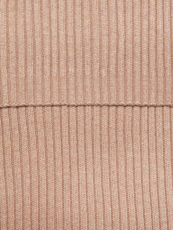 Dunkelbeiger Strickschal - null - Beige | Sisley image number 2